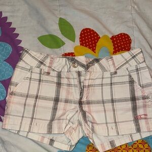 O'Neill Pink and White Cargo Shorts